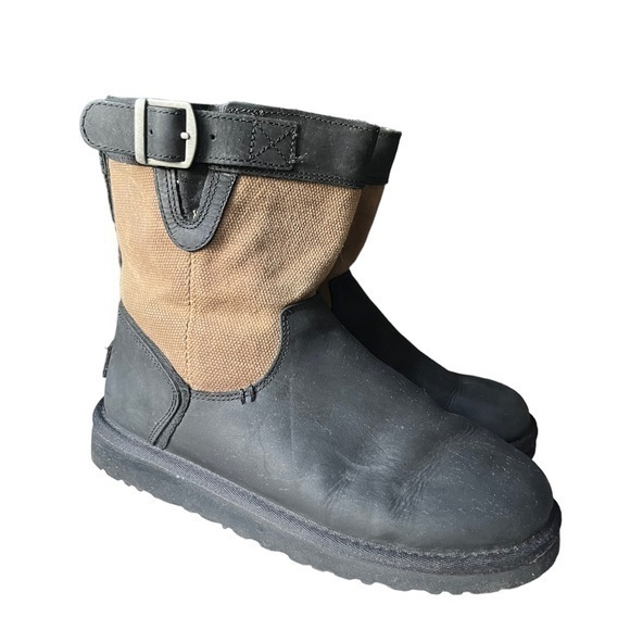 UGG Other - UGG Kids K LOCKIE Boots Black Brown Winter Outdoor Size 4